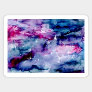 Galaxy starry sky pink purple blue Sticker